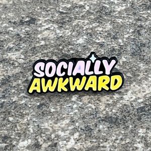 Socially awkward Funny brooch lapel‎ pin backpack pin